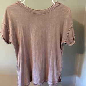 Z Supply Distressed Maroon T shirt